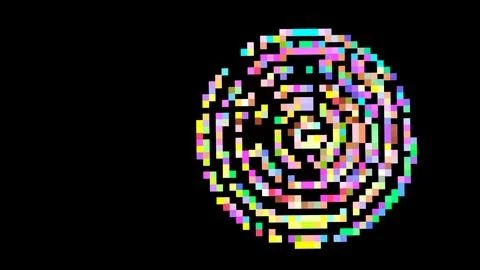 4K Abstract 3D Render with Striped Geometric Shapes Stock Illustration