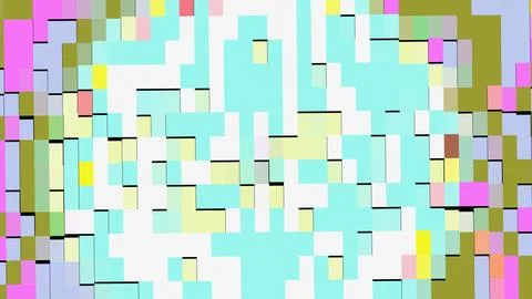 4K Abstract 3D Render with Striped Geometric Shapes Illustrazione stock