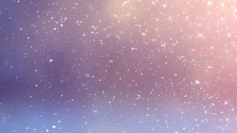 4K abstract 3D rendered snowfall background. Shiny snowfall. Stock Footage 98889183
