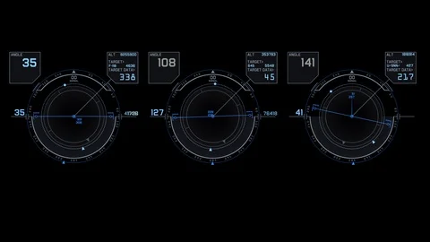 4k abstract animated holographic interface Stock Footage 120446862