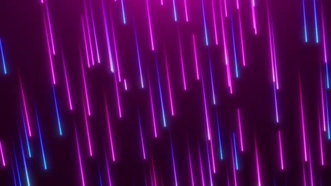 4K Abstract animation of falling neon rain. Neon rain of particles, backgroun Stock Footage 308100410