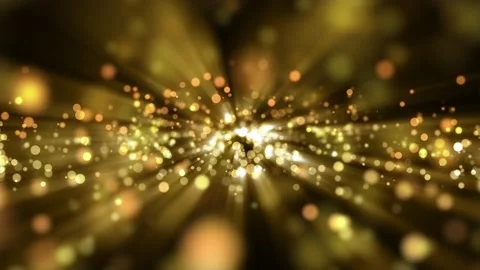 4K Abstract background animation shining gold particles flowing in space loop Stock Footage 155279563