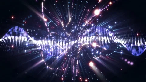 4K Abstract background animation shining particles energy spiral form loop Stock-Footage 159268714
