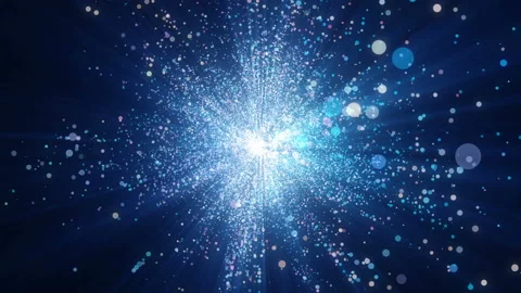 4K Abstract background. Bokeh particles blue. Merry Christmas clip. Stock Footage 139605707
