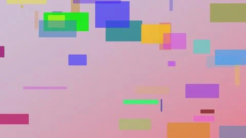 4K Abstract Background with Colorful Semi-Transparent Rectangles and Geomet.. Stock Illustration