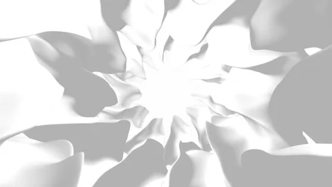 4K Abstract background luxury cloth or liquid wave. White flower, Silk texture Stock Footage 170106002