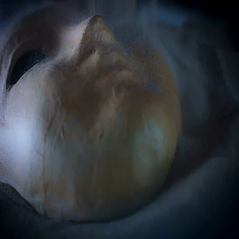 4k Abstract Background of Sand Covering a Mask Stock Footage 69512147