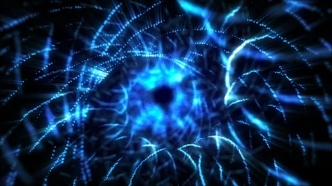 4K Abstract background shining particles form mesmerizing rotating patterns loop Stock-Footage 101941098