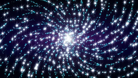 4K Abstract background shining particles form mesmerizing rotating patterns loop 스톡 동영상 102278179