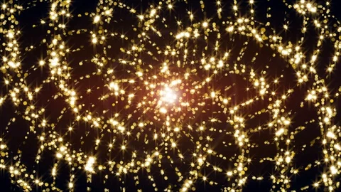 4K Abstract background shining particles form mesmerizing rotating patterns loop 库存影片 102296943