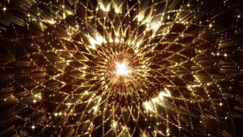 4K Abstract background shining particles form mesmerizing rotating patterns loop Stock-Footage 102329881