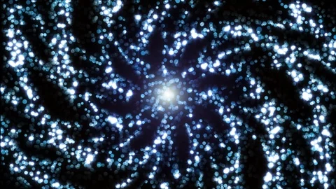 4K Abstract background shining particles form mesmerizing rotating patterns loop Stock-Footage 102340494