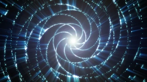 4K Abstract background shining particles form mesmerizing rotating patterns loop Stock Footage 102665400