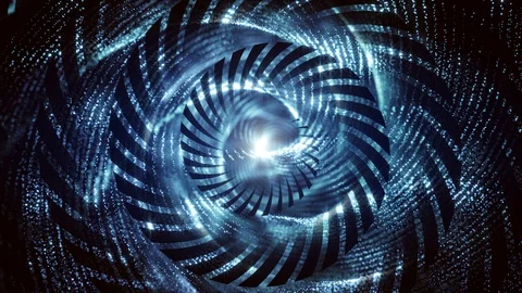 4K Abstract background shining particles form mesmerizing rotating patterns loop Stock-Footage 102666058