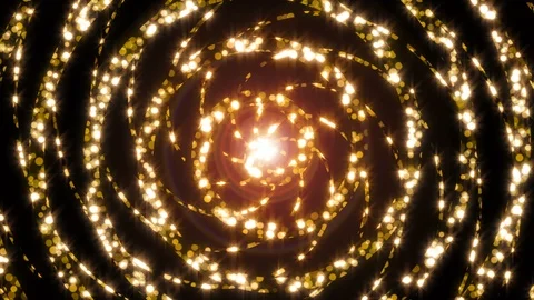 4K Abstract background shining particles form mesmerizing rotating patterns loop Video stock 102666400
