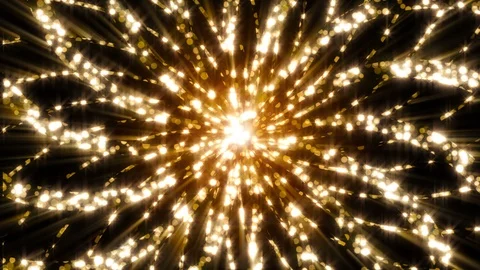 4K Abstract background shining particles form mesmerizing rotating patterns loop Video stock 102666482
