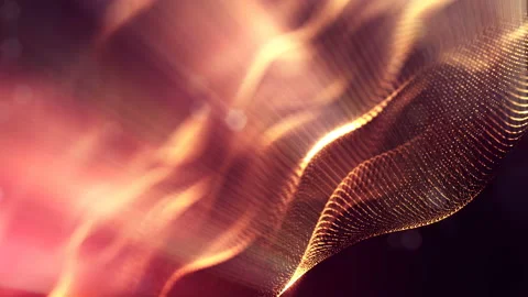 4k abstract background with smooth looped animation of glowing particles Stock Footage 95259877