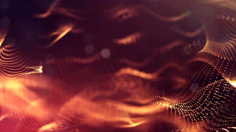 4k abstract background with smooth looped animation of glowing particles Stock Footage 95261082