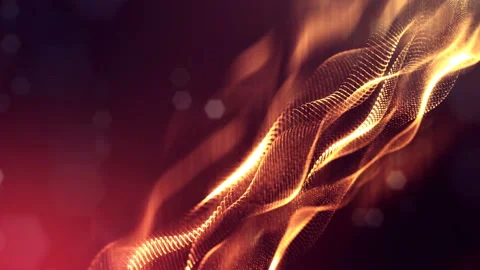 4k abstract background with smooth looped animation of glowing particles Stock Footage 95261536