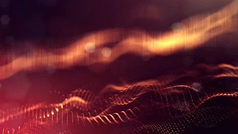 4k abstract background with smooth looped animation of glowing particles Stock Footage 95261608