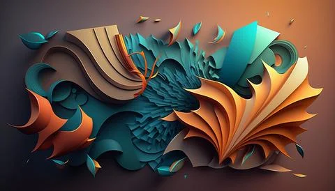 4k Abstract background. UI and UX designed. Generated AI. Stock Illustration