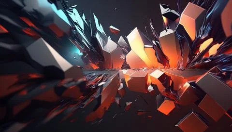 4k Abstract background. UI and UX designed. Generated AI Stock Illustration