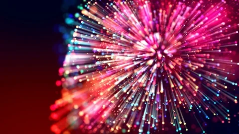 4k abstract beautiful background with multicolor light rays like laser show and Stock Footage 125894859