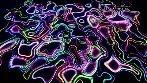 4k abstract bg with moving lines or wires forming curl noise on plane. Concept Stock Footage 282510645