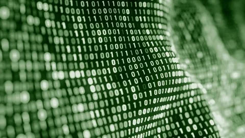 4K Abstract Binary Matrix. Stock Footage 98559156