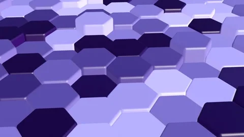 4k Abstract black grey gradient backgrounds with metallic hexagon Stock Footage 260370910