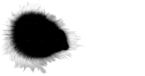 4K Abstract Black Ink Spreading on White Background Stock Footage 327378444