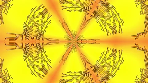 4k abstract black wireframe on orange bg. Ai growing geometric pattern of lines Stock Footage 148293818