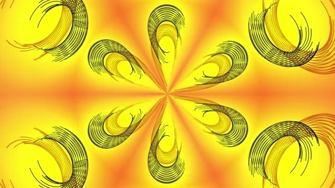 4k abstract black wireframe on orange bg. Ai growing geometric pattern of lines Stock Footage 153385040