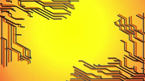 4k abstract black wireframe on orange bg. Building solution by ai or neural Vídeos de archivo 154748883