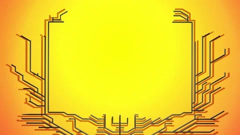 4k abstract black wireframe on orange bg. Building solution by ai or neural Vídeos de archivo 160440958