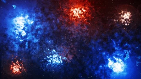 4K Abstract Blue and Red Nebula Space Clouds Motion Graphic 스톡 동영상 330447308