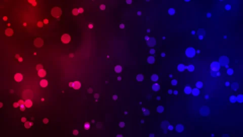 4K Abstract Blue and Red Bokeh Particles Motion Graphic Black Background Stock Footage 331623974