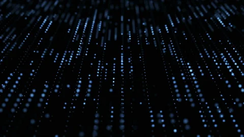 4K Abstract blue dotted waves. Sound visualization. Stock Footage 103759834