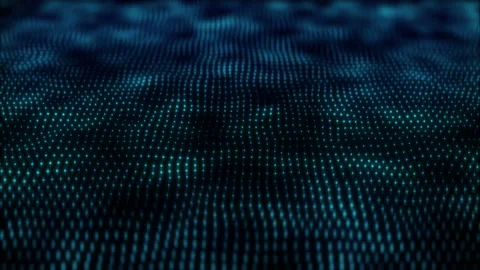4K Abstract blue dotted waves. Sound visualization. Stock Footage 112365838