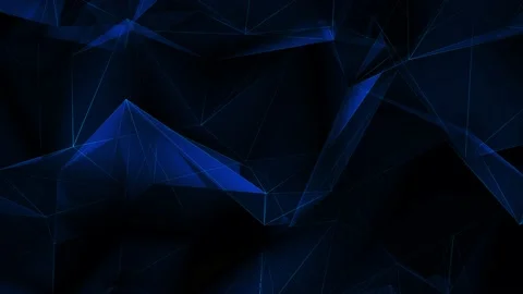 4K Abstract Blue Polygon Geometric Triangle Polygonal loop Background. Stock Footage 140298021