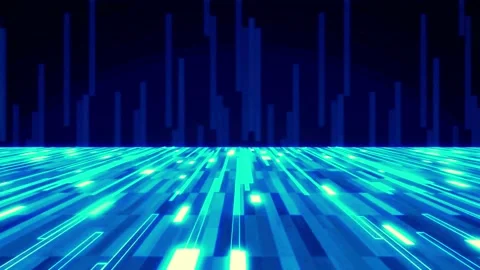 4K Abstract Blue Tech Background for Business and Multimedia Projects Stock-Footage 295308856