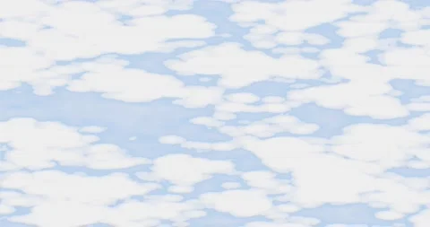 4k abstract cartoon style clouds seamless loop animated background Stock-Footage 134336442