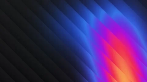 4K Abstract Chromatic Glass Loop - Reeded Glass Background Stock Footage 347604379