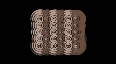 4k Abstract circle ring ripple cloud pattern,round paper,biscuit snacks texture Stock Footage 53515959