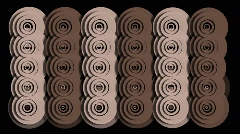 4k Abstract circle ring ripple cloud pattern,round paper,biscuit snacks texture Stock Footage 53535682