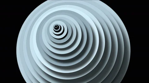 4k Abstract circle ring rounds 3d tunnel hole,3d paper ripples cards wave space Stock Footage 52923277