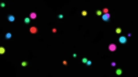4K Abstract Colorful Glowing Particles Bokeh Stock Footage 334130261