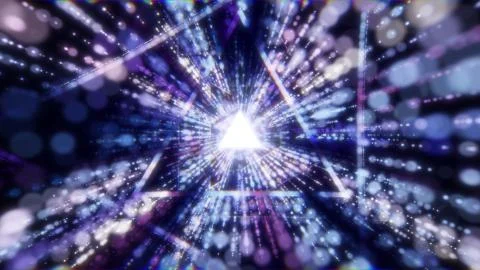4K Abstract creative vj audio background. Hyper jump into another galaxy. fast Stock Illustration