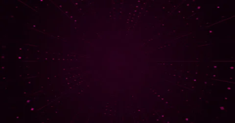 4k Abstract cyber purple red tunnel with sparkle diamonds. Video stock 197546558