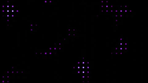 4k Abstract Cybernetic Background with Glowing Purple Digital Particles. Stock Footage 315213823